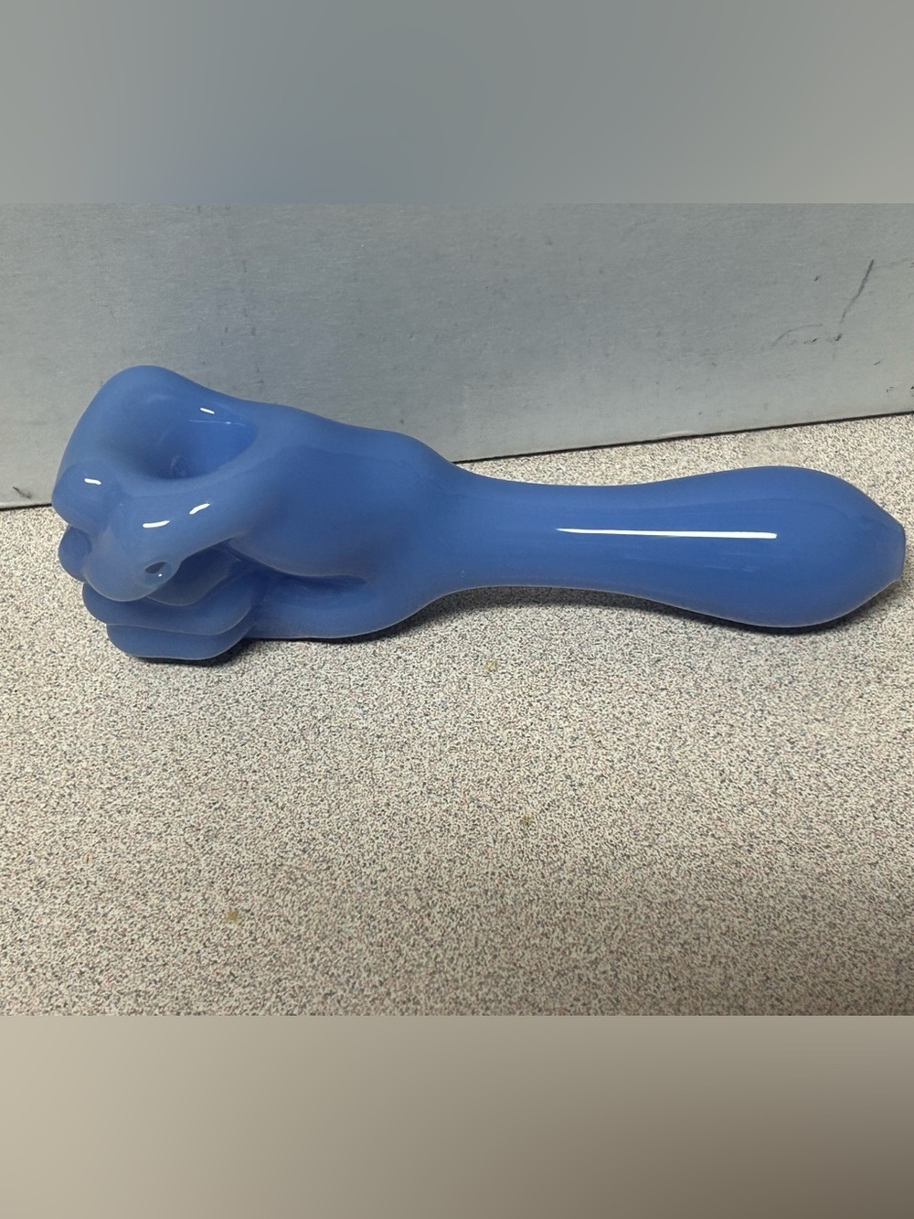 Blue Hand Glass Art